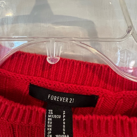 Women’s forever 21 Vintage Style Striped Pattern Cropped sweater size small - Picture 5 of 6